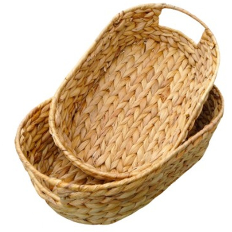 Set aus 2 Oval Water Hyazinth Basket